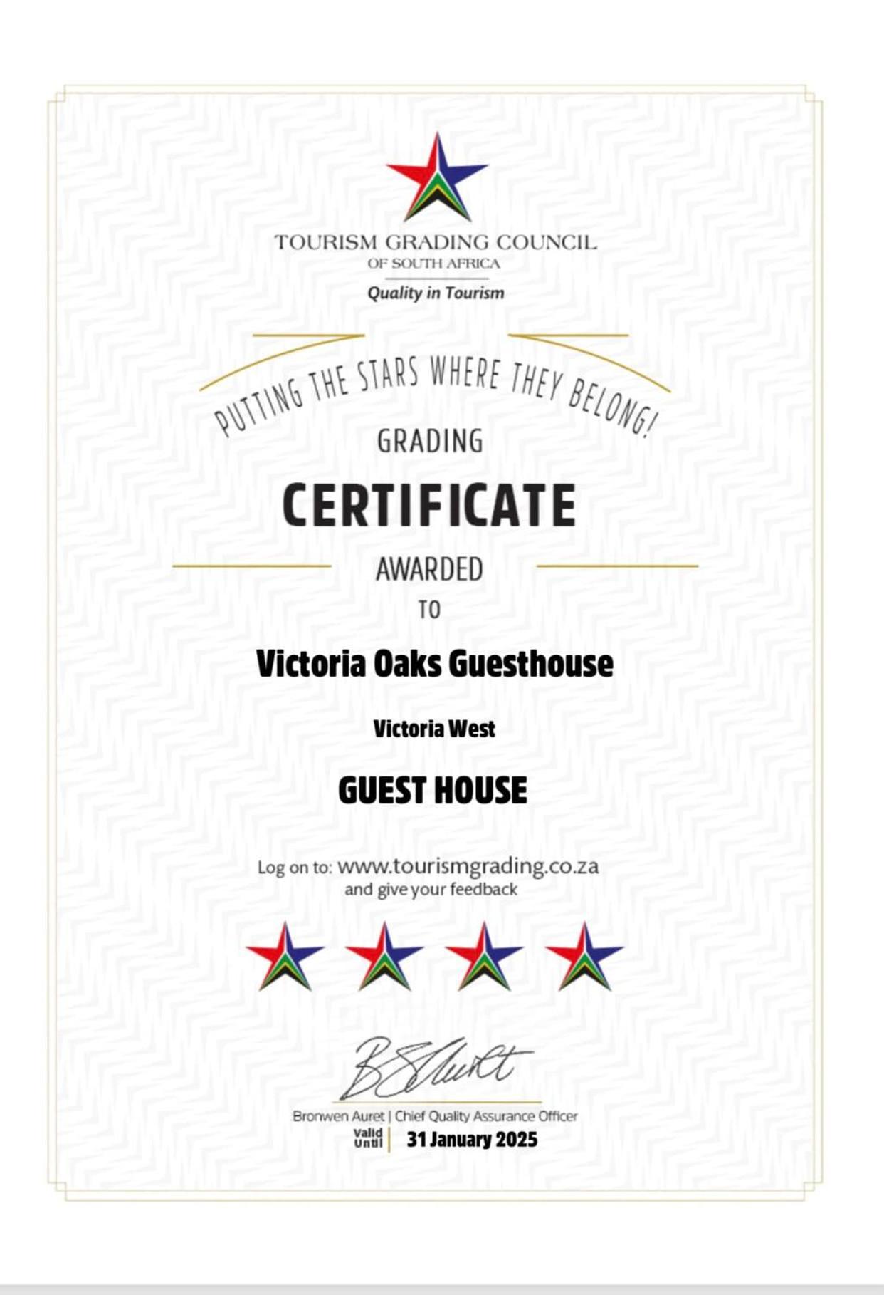 Victoria Oaks Guesthouse Victoria West 外观 照片